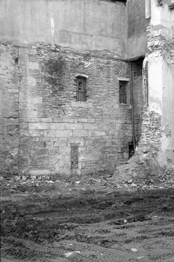 Elévation est, partie droite, état en 1990.