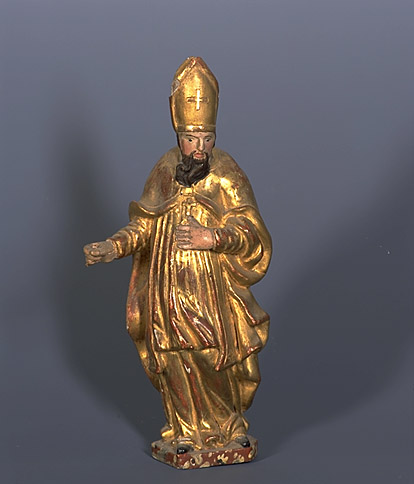 Statuette de saint évêque.