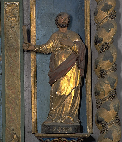 Saint Joseph, sur l'aile gauche du retable.