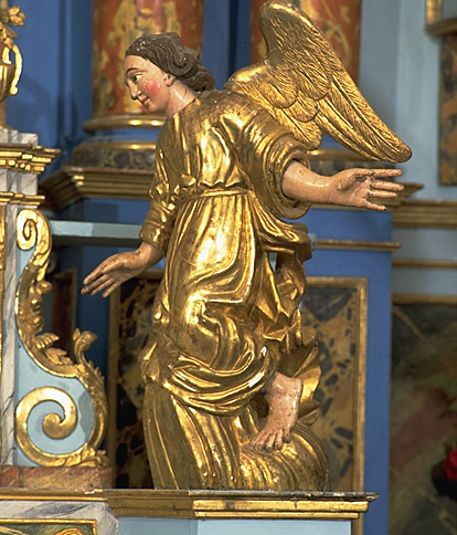 Ensemble de 2 statues : anges adorateurs