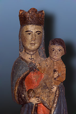 Visages de la Vierge et de l'Enfant.