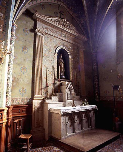 Ensemble des retables des autels secondaires de sainte Germaine, de saint Joseph, du Sacré-Coeur, de la Vierge