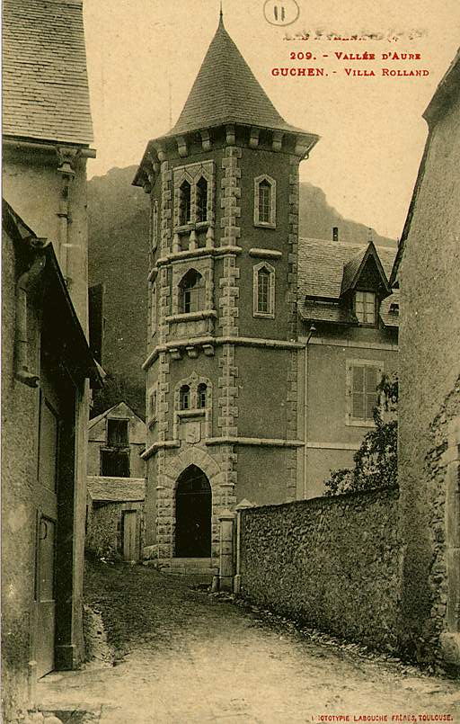 La tour à l'angle de la rue Poque et de la rue Guillaume Rolland, au début du 20e siècle.