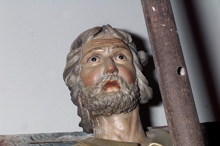 Visage du saint Marc, après nettoyage.