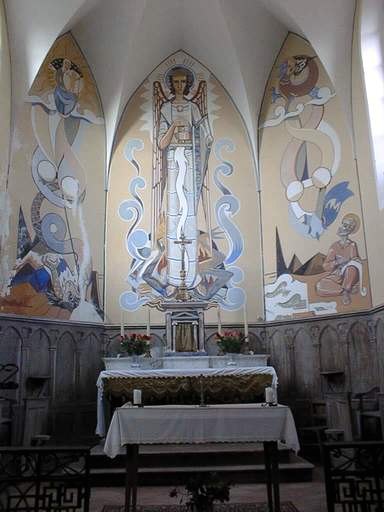 Ensemble des peintures du choeur (R. Vialaret, 1952).
