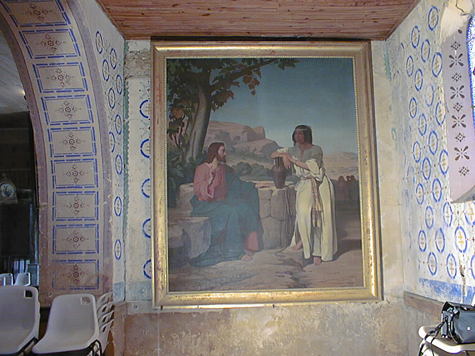 Tableau et son cadre : Le Christ et la Samaritaine