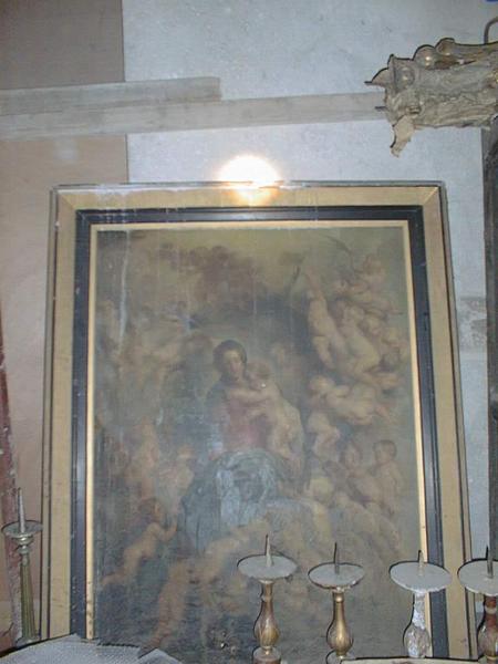 Tableau et son cadre : La Vierge entourée des Saints Innocents dite La Vierge aux anges