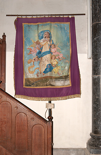 Bannière de procession : Assomption de la Vierge, Saint Isidore le Laboureur