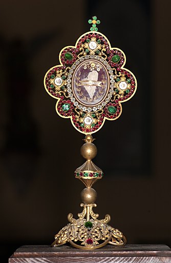 Reliquaire-ostensoir (reliquaire-monstrance) de saint Fabius, de style néo-roman