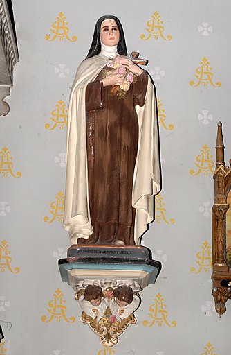 Statue (petite nature) et sa console : Sainte Thérèse de Lisieux