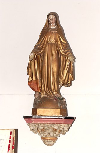 Statue (petite nature) : Immaculée Conception dite de la Médaille miraculeuse