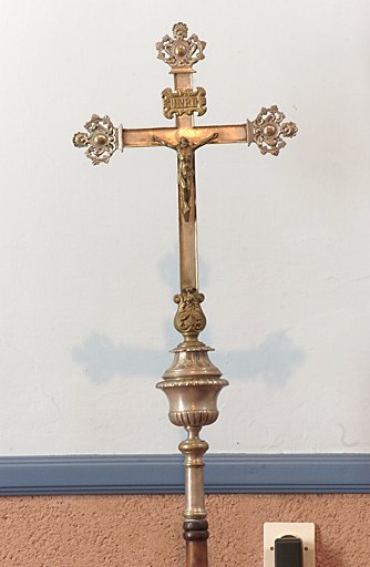 Croix de procession : Christ en croix