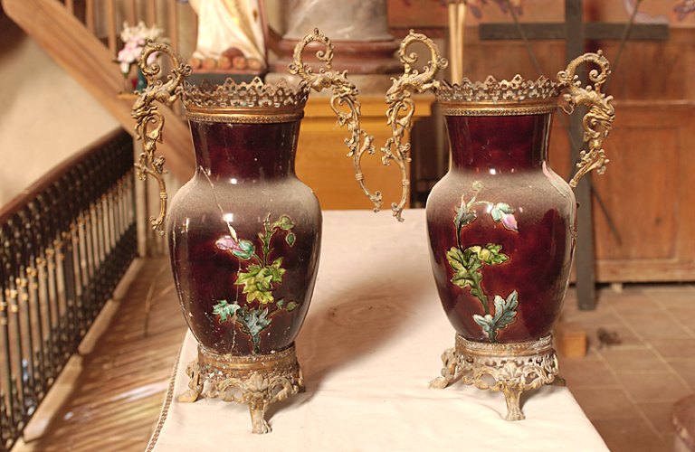 Paire de vases décoratifs, d'inspiration chinoise