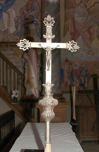 Croix de procession : Christ en croix