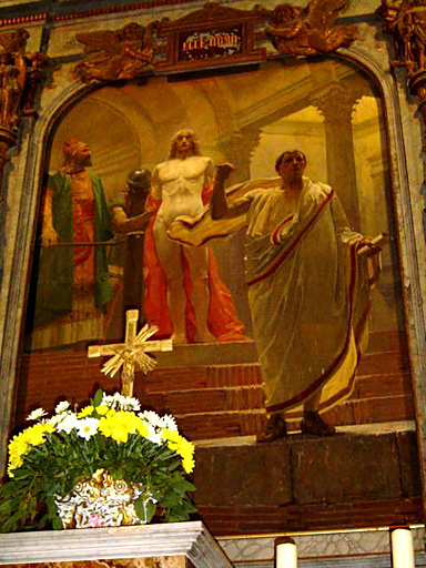 Tableau d'autel central du retable du maître-autel : Ecce Homo