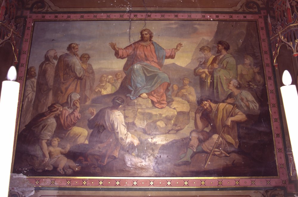 Ensemble des 5 peintures monumentales du choeur : Le Sacrifice d'Abel, Prédication de saint Jean-Baptiste, Le Sermon sur la montagne, Le Départ des apôtres allant prêcher l'Evangile, Le Triomphe de la Religion