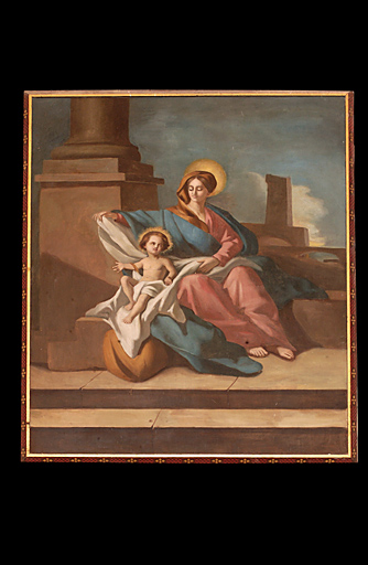 Tableau et son cadre : Vierge à l'Enfant