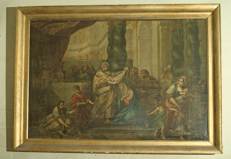 Tableau et son cadre : La Présentation au Temple