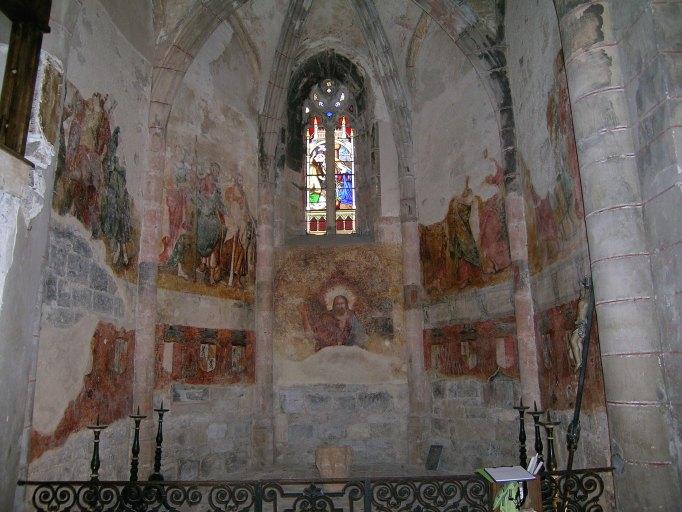 Peinture monumentale du Christ et des douze apôtres