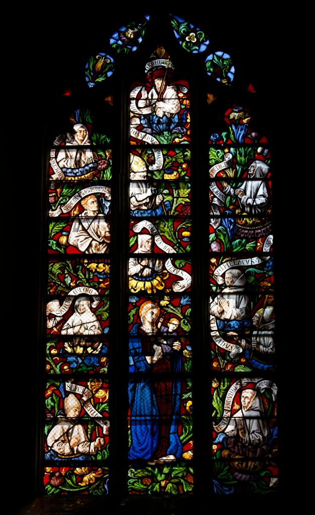 Vestibule, verrière : l'Arbre de Saint-Bruno, vue d'ensemble.