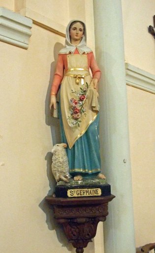 Statue (petite nature) : sainte Germaine de Pibrac