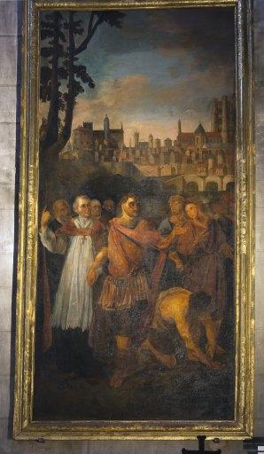Tableau : Saint Salvi sollicitant du Patrice Mummole la libération des otages albigeois