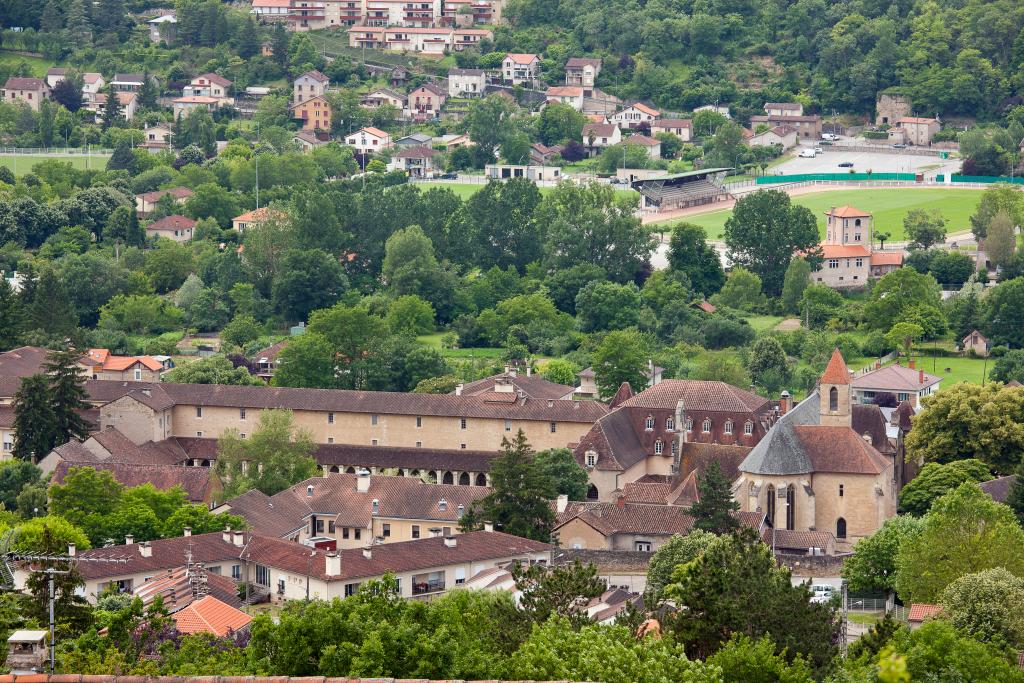 Vue d'ensemble depuis les collines environnantes.