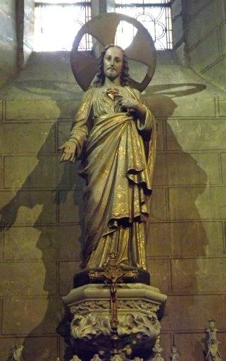 Statue (petite nature) : Christ du Sacré-coeur