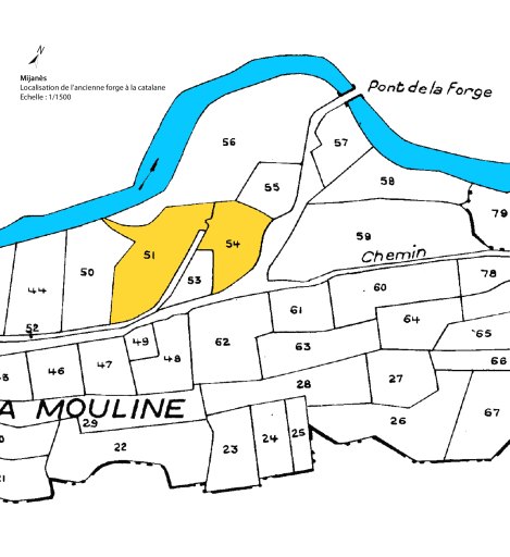 Localisation des parcelles sur le cadastre 2014.