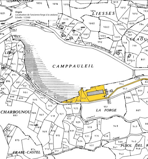 Localisation des parcelles sur le cadastre 2014.
