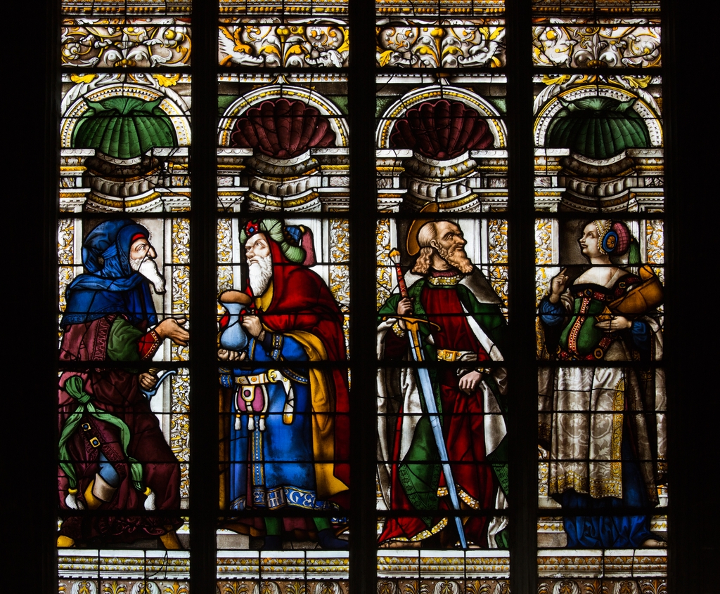 Baie 15 : La Nativité, Chapelle Notre-Dame de Pitié, dédiée à Saint-Jacques