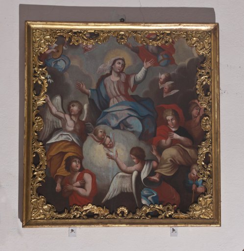 Ensemble de 2 tableaux avec leurs cadres : Le baptême du Christ et l'Assomption