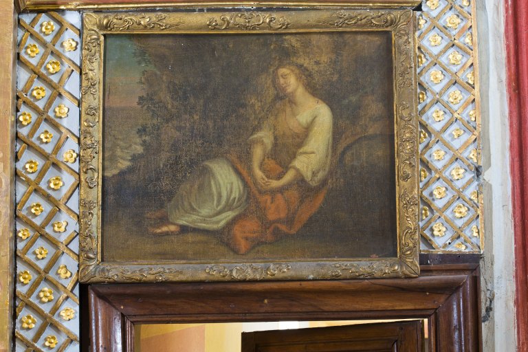 Ensemble de 2 tableaux avec leurs cadres : saint Jean-Baptiste au désert, Madeleine repentante (la)
