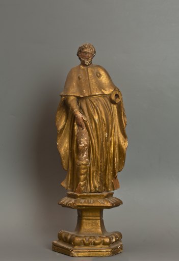 Paire de statuettes : saint Roch de Montpellier et un saint