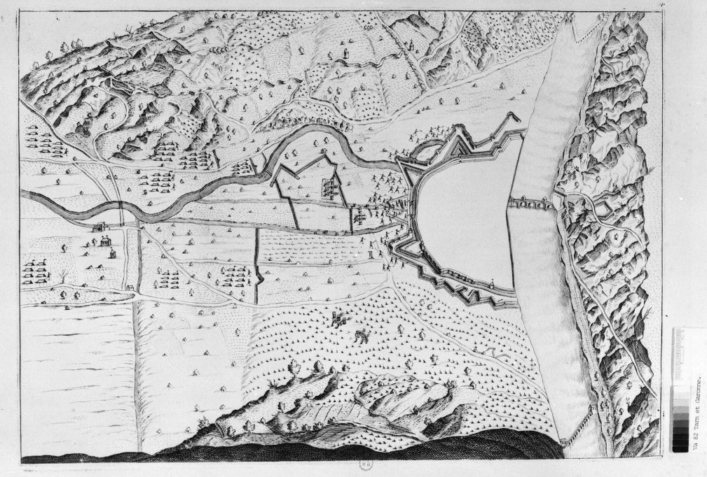 Plan des fortifications de Saint-Antonin-Noble-Val.