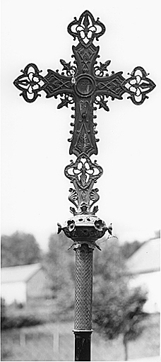 Croix de procession : Christ en croix