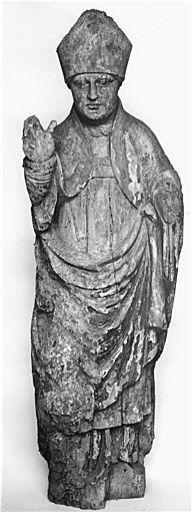 Statue (petite nature) : saint évêque (saint Dulcet ?)