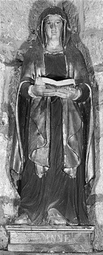 Statue (petite nature) : sainte Anne
