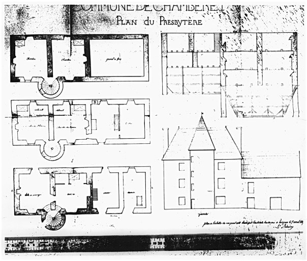 Plan, coupe, élévation.