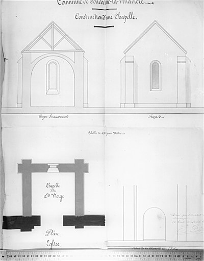 Projet de construction d'une chapelle dédiée à la Vierge.