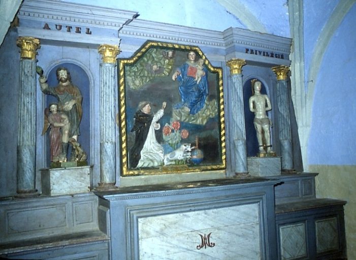 Vue d'ensemble du retable latéral sud.