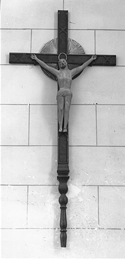 Croix de procession : Christ en croix