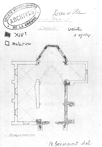 Projet de reconstruction de l'église : plan au sol.