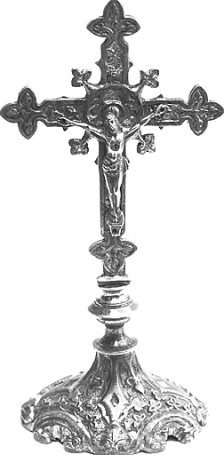 Croix d'autel : Christ en croix