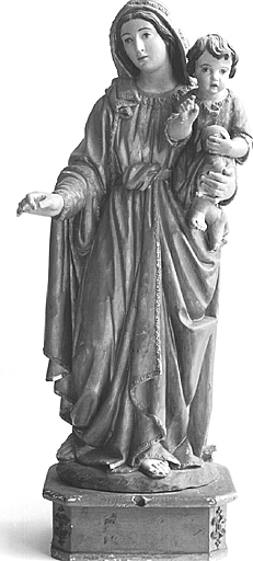 Statue (petite nature) : Vierge à l'Enfant