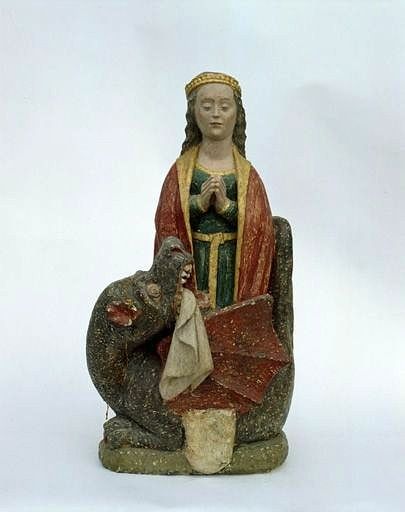 Statuette : sainte Marguerite d'Antioche