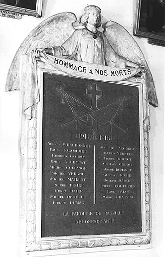 Tableau commémoratif des morts de la guerre de 1914-1918