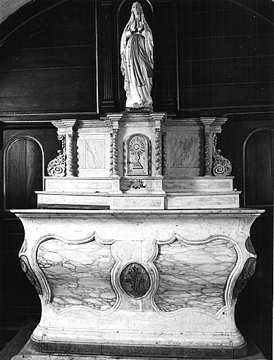 Autel, tabernacle (autel secondaire de la Vierge)