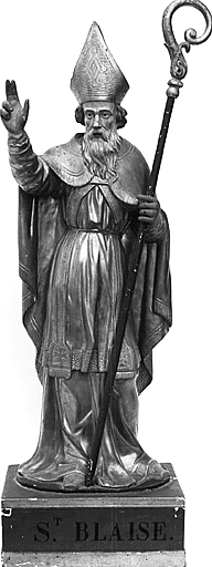 Statue (demi-nature) : saint Blaise