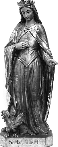 Statue (demi-nature) : sainte Marguerite